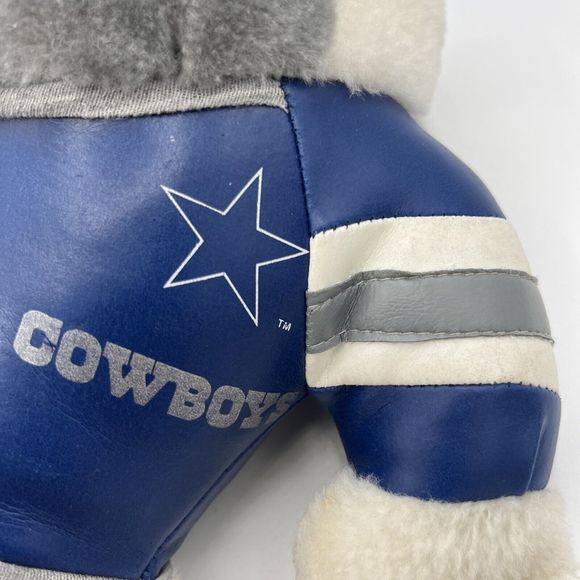 Vtg Dallas Cowboys Bulldog Ace/ACME NFL Play Football Jersey Stuffed 12” Plush - Picture 8 of 8